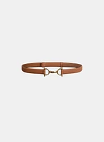 Clip Buckle Vegan Leather Belt