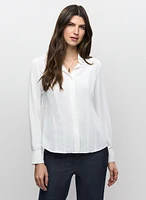 Long Sleeve Button Front Blouse