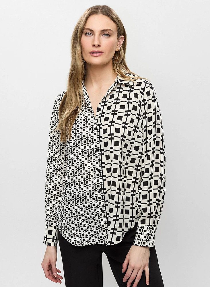 Mixed Print Blouse