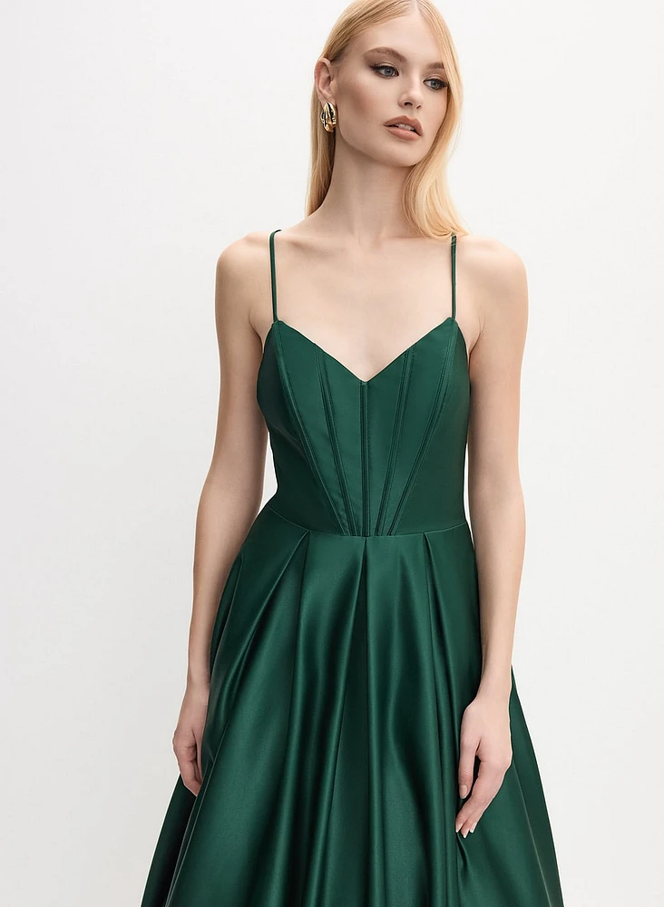 Satin Ballgown Dress