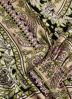 Haut à motif paisley détails froncés