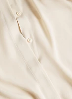 Draped Puff Sleeve Blouse