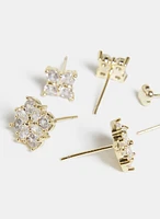 Ensemble de boucles d'oreilles en trèfles