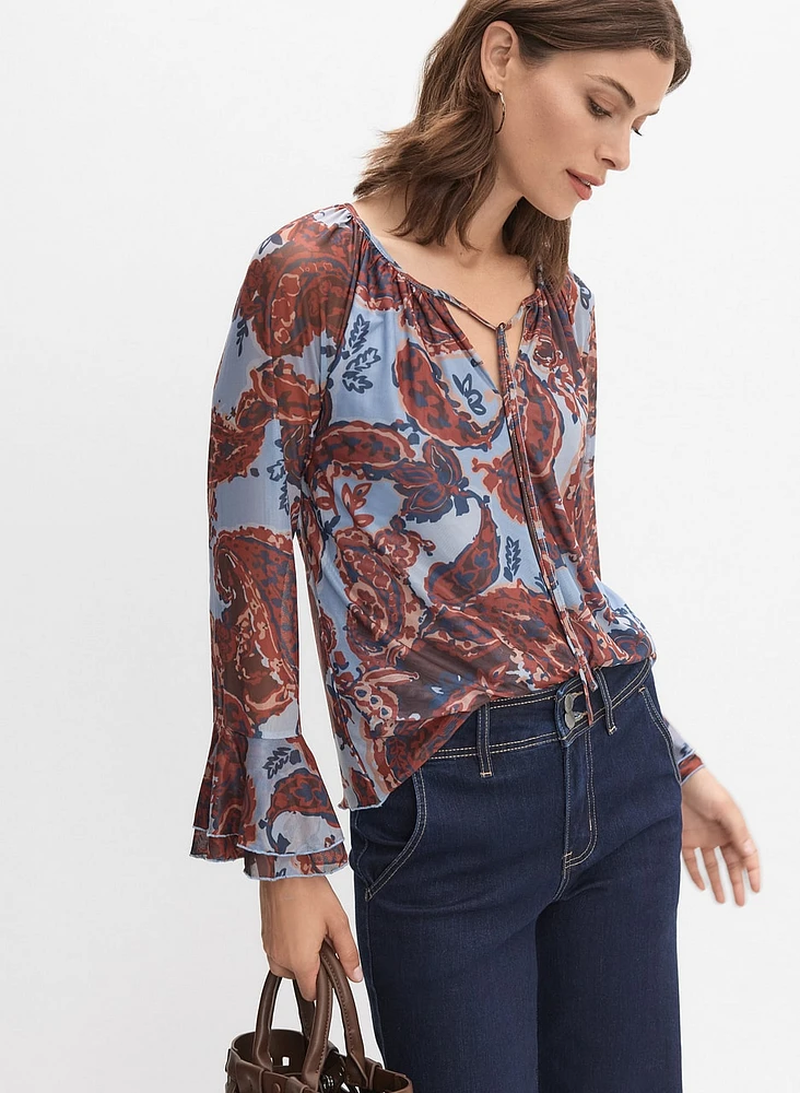 Paisley Bell Cuff Top