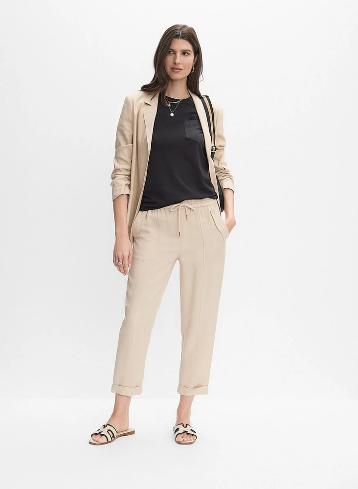 Satin Detail T-Shirt