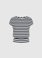Smocked Hem T-Shirt