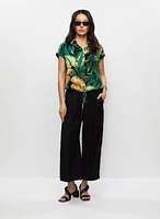 Blouse à palmiers et cordon