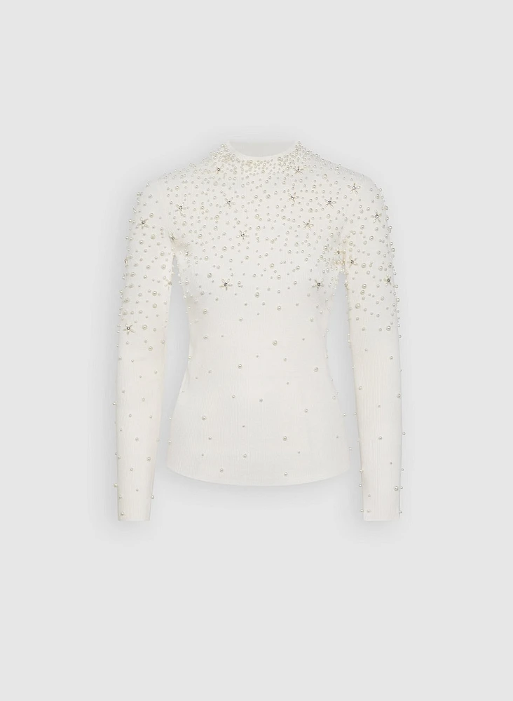 Pearl Embellished Sweater