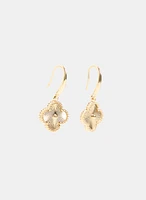 Boucles d'oreilles pendantes à trèfle