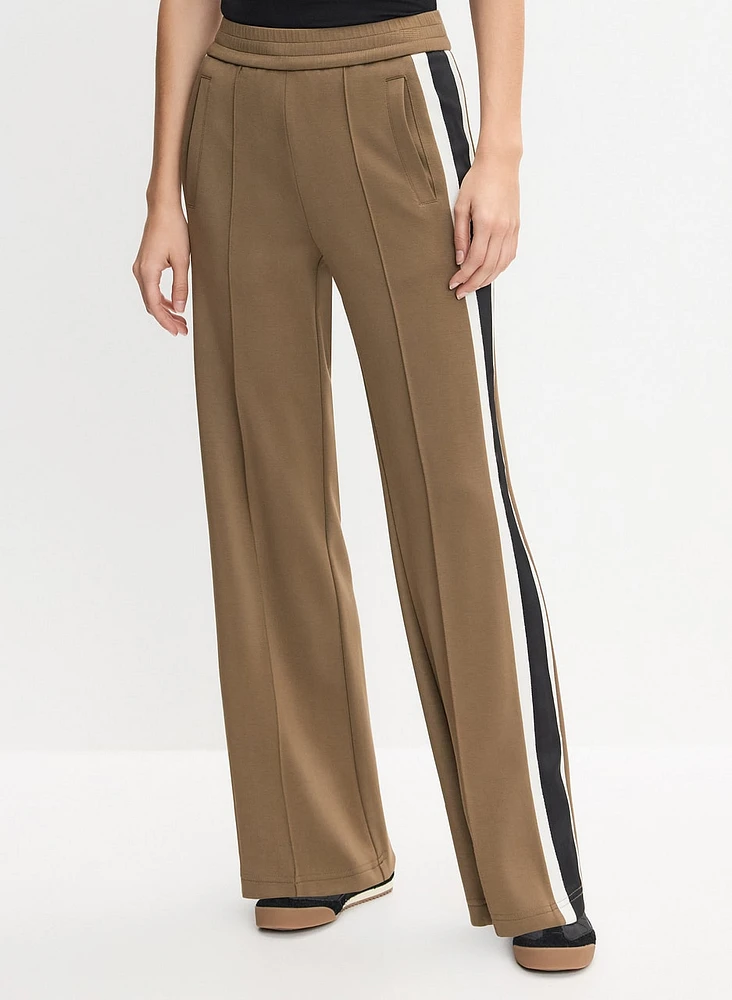 Wide-Leg Pull-On Pants