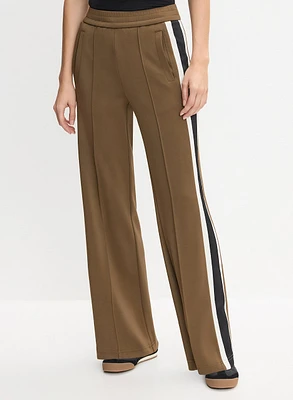 Contrast Stripe Pull-On Pants