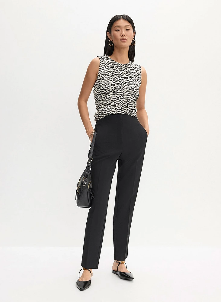 Animal Print Top & Slim Leg Pants