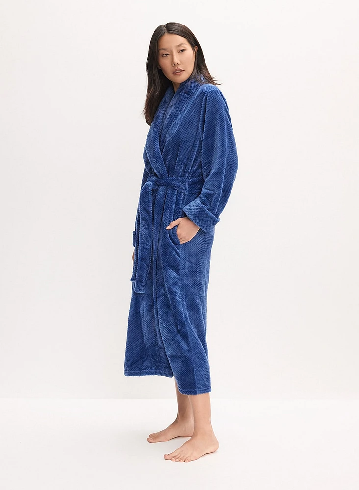 Quilt Fleece Robe