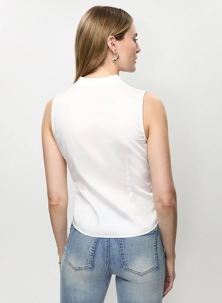 Zippered Sleeveless Top