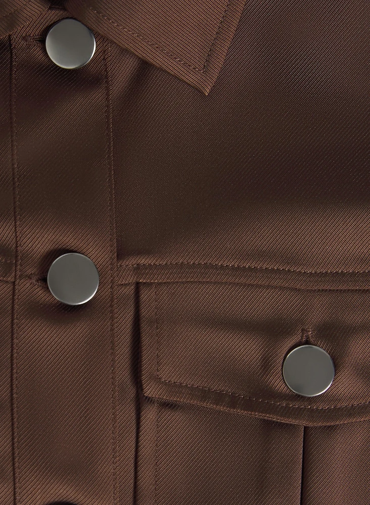 Satin Puff Sleeve Jacket