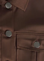 Satin Puff Sleeve Jacket