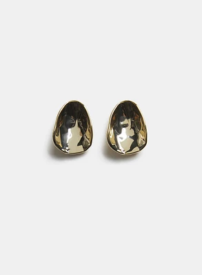 Boucles d'oreilles ovales courbées