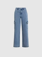 Wide Leg Cargo Jeans