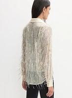 Sequined Fringe Blouse