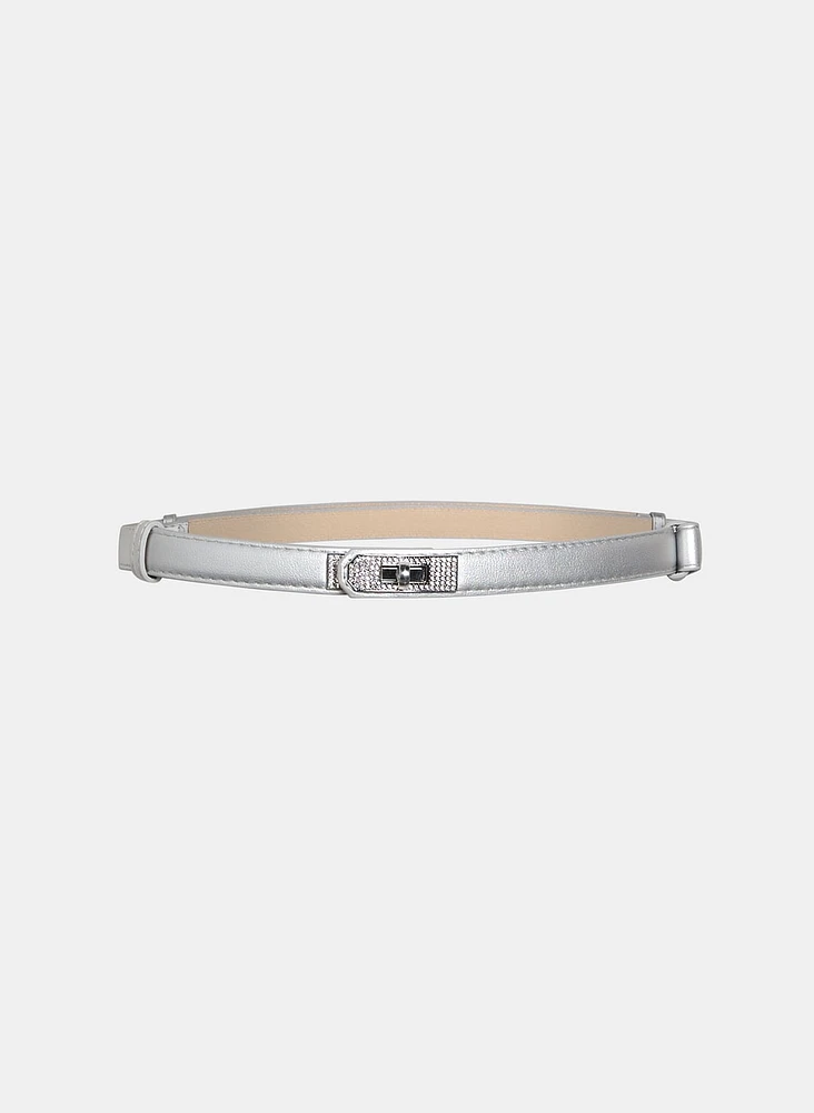 Ceinture à boucle en fermoir tournant