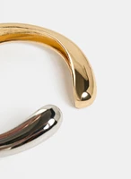 Two-Tone Bangle Bracelet