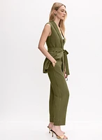 Cuffed Straight-Leg Pants