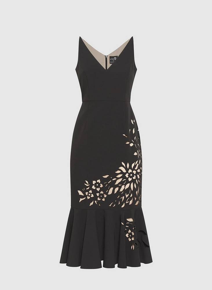 Robe cocktail à imprimé floral