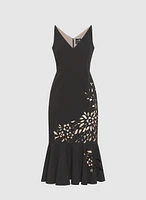 Robe cocktail à imprimé floral