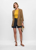 Blazer à manches roulées et short taille haute