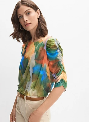 Blouse à motif aquarelle