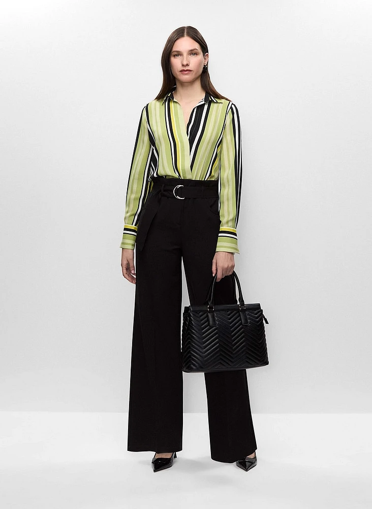 Belted Wide Leg Pants