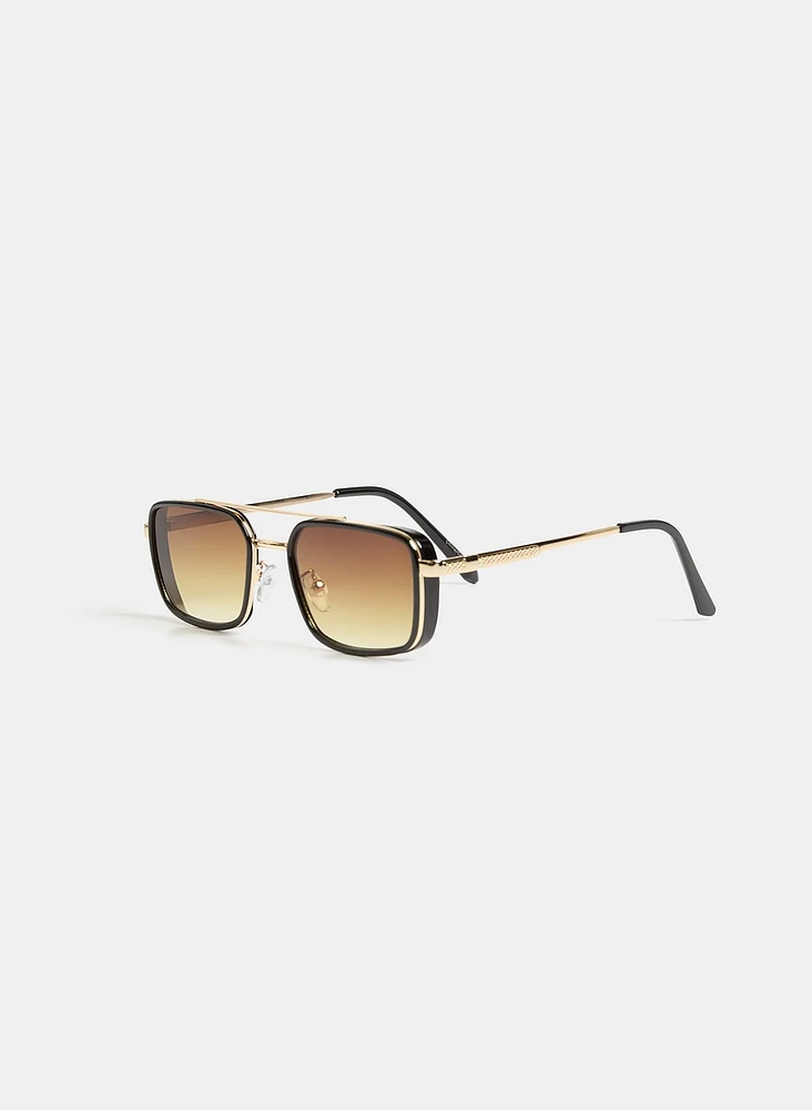 Rectangle Metal Sunglasses