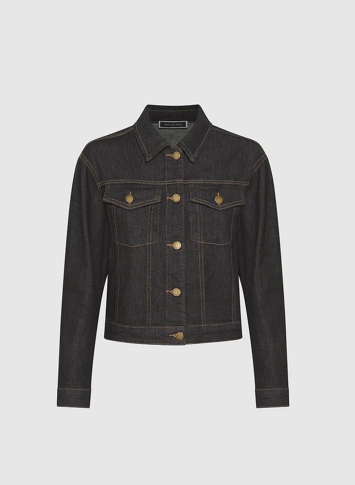 Veste en denim boutonnée
