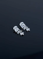 Linear Zirconia Drop Earrings