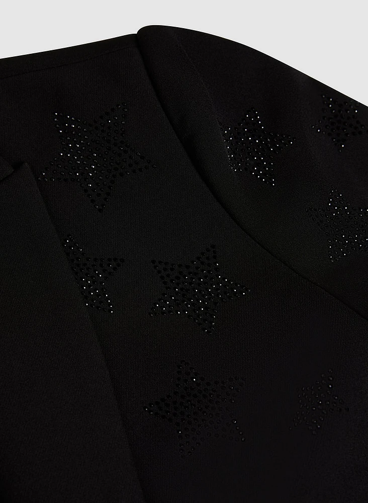 Rhinestone Star Detail Blazer