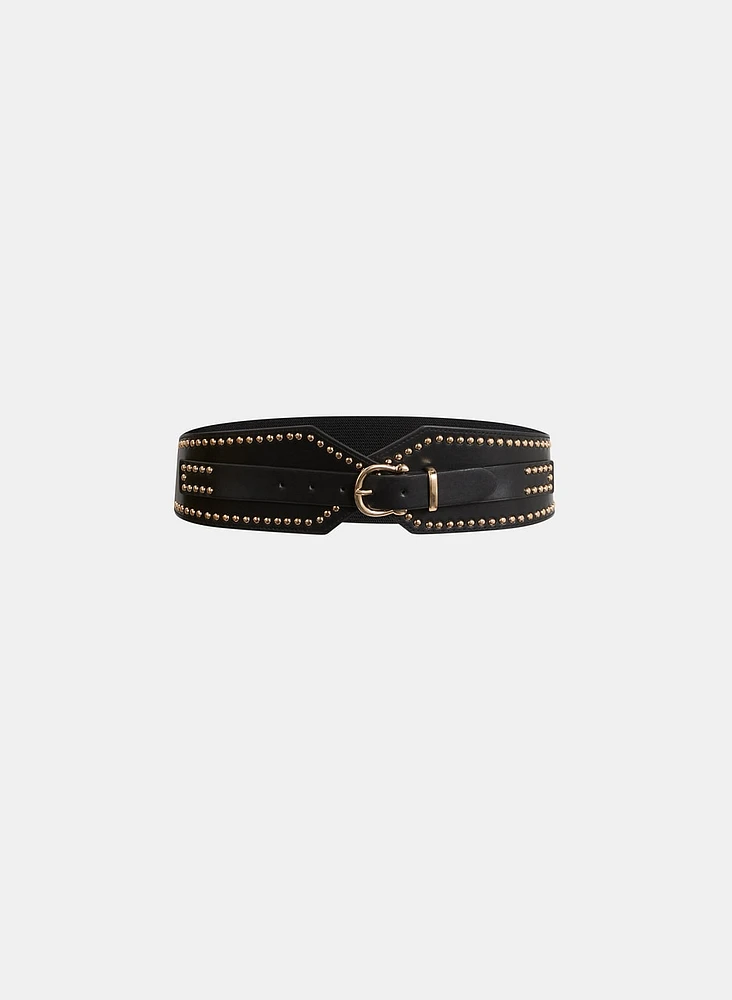 Stud Detail Elastic Belt