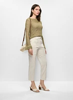 Capri à jambe étroite avec poches obliques