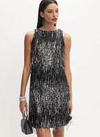 Fringed Sequin Dress