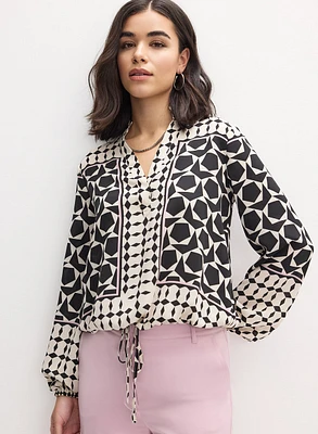 Blouse à motif géométrique