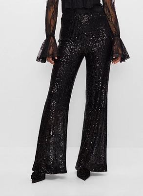 Pull-On Sequin Pants