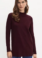 Mock Neck Rib Knit Sweater