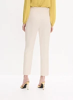 Buckle Detail Straight-Leg Pants