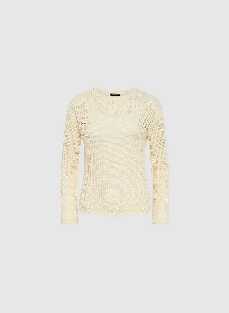 Pull en tricot ajour