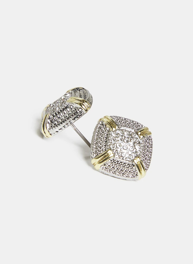 Square Crystal Earrings