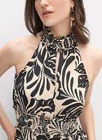 Sleeveless Floral Print Jumpsuit