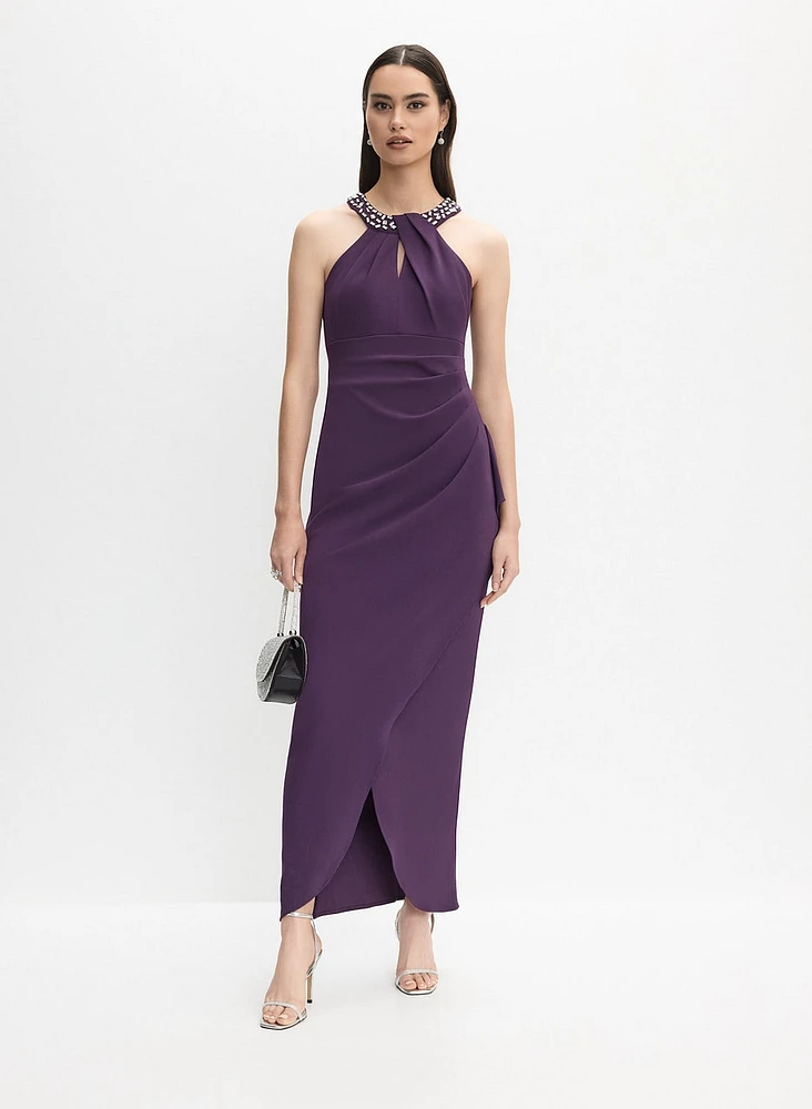 Beaded Halter Dress