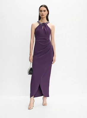 Beaded Halter Dress