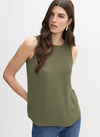 Sleeveless Crepe Blouse