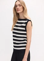 Striped Sleeveless Sweater