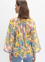 Abstract Floral Blouse